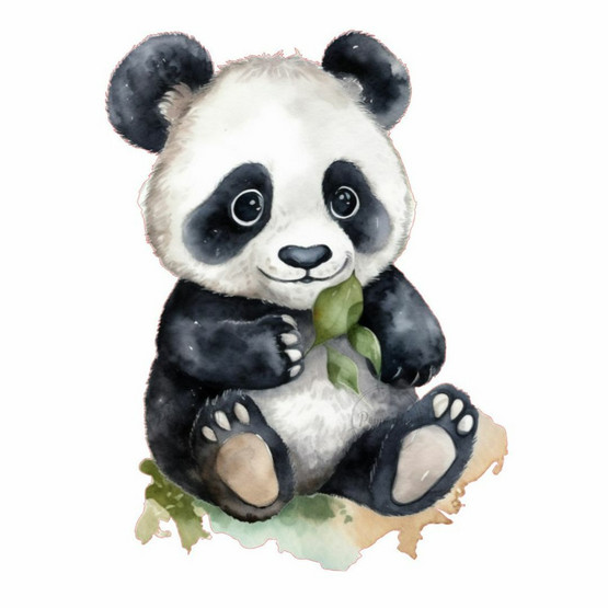 Värillinen silityskuva : Panda