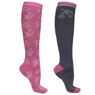Lapsille Didy sukat 2pack 7286 pink grey