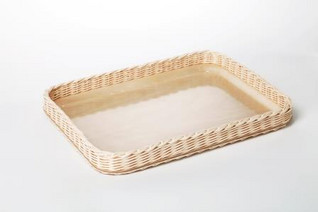 Tarjotinkori 32;5x53 cm; pinnoitettu pohja; punonta 3 cm