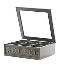 Laatikko kannella kahvikapsyyleille