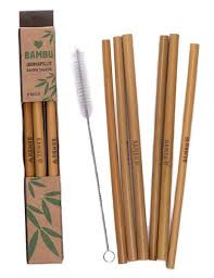 Juomapillit bambua 6 kpl + puhdistusharja