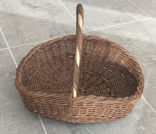 Sämpyläkori 22x19 cm sangalla tumman ruskea