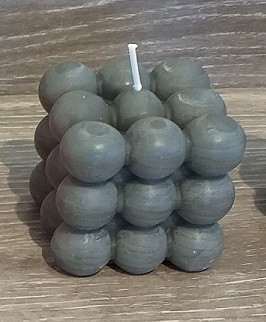 Kuplakynttilä mehiläisvahaa harmaa