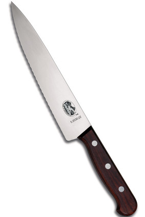 Victorinox Chef's Knife Wood Serrated, 22 cm