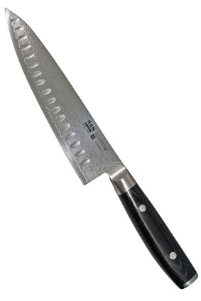 Yaxell Ran Damascus Scalloped Chef´s Knife, 20 cm