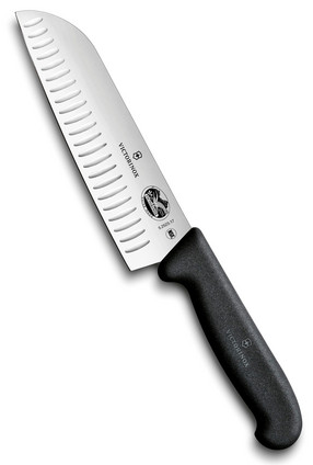 Victorinox Santoku Knife, Scalloped Fibrox 17 cm
