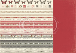 Pion Design To My Valentine skräppipaperi Borders