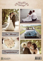 Nellie's Vintage korttikuvat Vintage Wedding 1