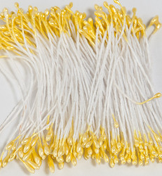 Helmiäisheteet, 1 mm. 144 kpl. Keltainen