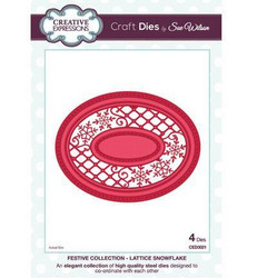 Creative Expressions Sue Wilson stanssisetti Lattice Snowflake