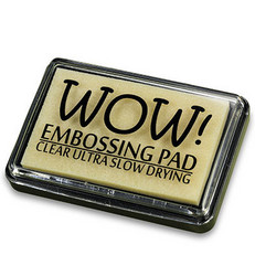 Wow! Clear Ultra Slow Drying Ink Pad embossing mustetyyny, kohokuviointiin