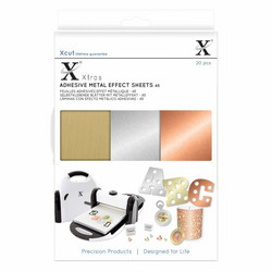 XCut Adhesive Metal Effect Sheets, A5, Metallics