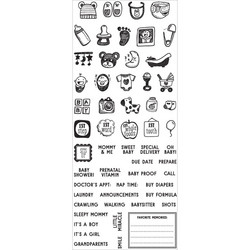 My Prima Planner leimasinsetti Baby Mini Icons & Words