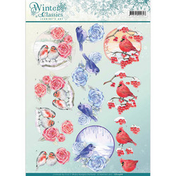Jeanine's Art 3D kuva Winter Classics, Christmas Birds, leikattava