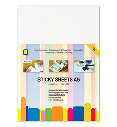 Jeje Sticky Sheets, 2-puolinen tarra-arkki, A5, 10 kpl