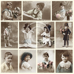 Pion Design From Grandma's Attic skräppipaperi Boys