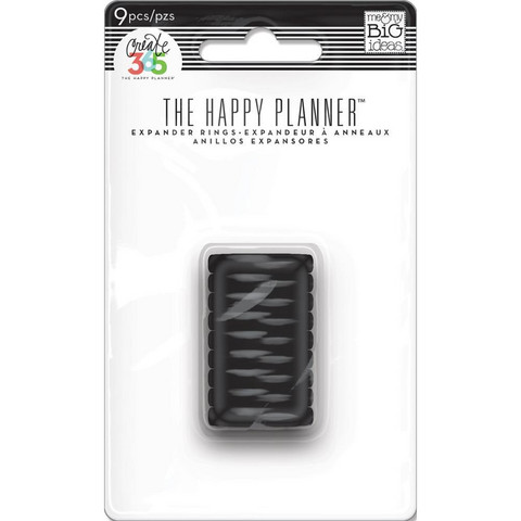 Mambi Happy Planner renkaat. Black. 0.75