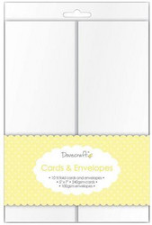 Dovecraft Tri-fold -korttipohjat ja kirjekuoret, valkoinen, 5