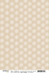 Reprint kartonki Vintage Beige Snowflakes