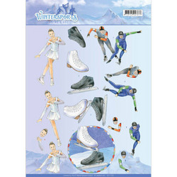 Jeanine's Art 3D-kuvat Ice Skating