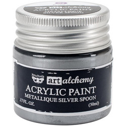 Finnabair Art Alchemy akryylimaali. Sävy Metallique Silver Spoon