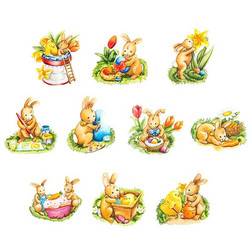 Valmiiksi leikattuja 3D kuvia, Easter Bunnies