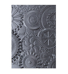 Sizzix 3-D Texture Fades A6 kohokuviointikansio Mechanics by Tim Holtz