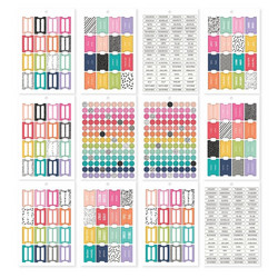 Simple Stories Carpe Diem Tabs, Labels, Reinforcers -tarrat, A5, 522 kpl