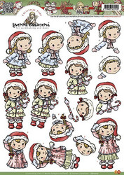 Yvonne Creations 3D kuvat Christmas Girls, leikattava