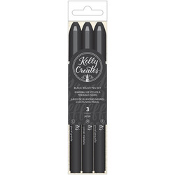 Kelly Creates Black Brush Pen kynäsetti, musta