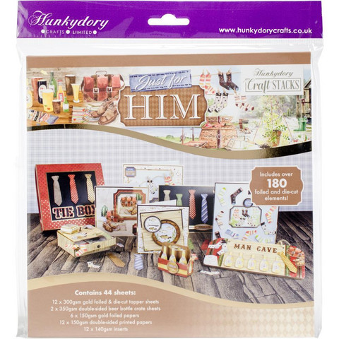 Hunkydory Craft Stack -paperipakkaus Just For Him