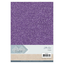 Card Deco Glitter -paperipakkaus, Purple, A4