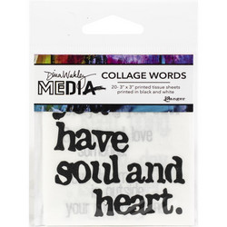 Dina Wakley Media Collage Word Pack Tissue -paperipakkaus #2