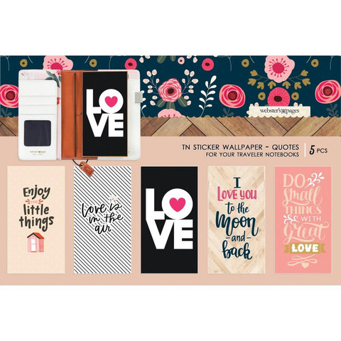 Webster's Pages Travel Notebook Sticker Wallpaper -tarrat, Love Quotes