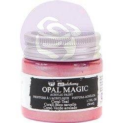 Finnabair Art Alchemy akryylimaali, sävy Opal Magic Coral-Teal