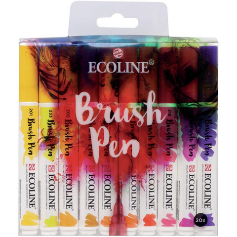 Ecoline Watercolour Brush Pen -kynäsetti