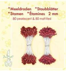 Leane Creatief Heteet, 2 mm. 160 kpl. Sävy punainen