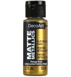 DecoArt Matte Metallics -maali, sävy Vintage Brass