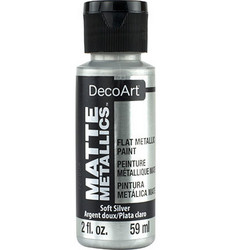 DecoArt Matte Metallics -maali, sävy Soft Silver