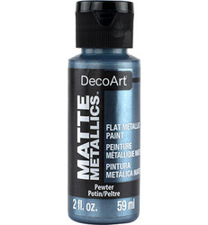 DecoArt Matte Metallics -maali, sävy Pewter