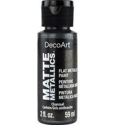 DecoArt Matte Metallics -maali, sävy Charcoal