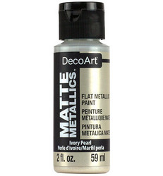 DecoArt Matte Metallics -maali, sävy Ivory Pearl