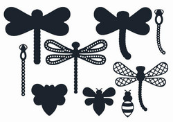 The Paper Boutique stanssisetti Dragonflies & a Bee