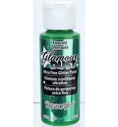 DecoArt Glamour Dust -maali, sävy Emerald