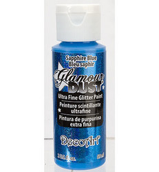 DecoArt Glamour Dust -maali, sävy Sapphire Blue