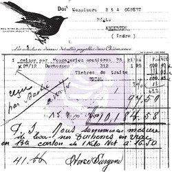 Prima Finnabair leimasin Old Receipt