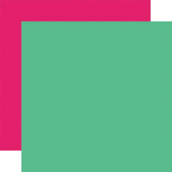 Echo Park Best Summer Ever skräppipaperi Green/Dark Pink Coordinating Solid