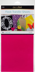Deco Foil Flock Transfer Sheets -arkit, Think Pink