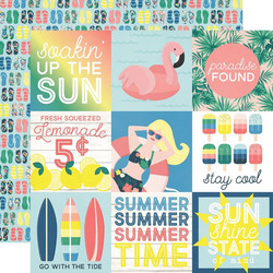 Simple Stories Sunshine & Blue Skies skräppipaperi 4x4 Elements