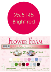 Leane Creatief Flower Foam -softislevy kukkien tekoon, bright red